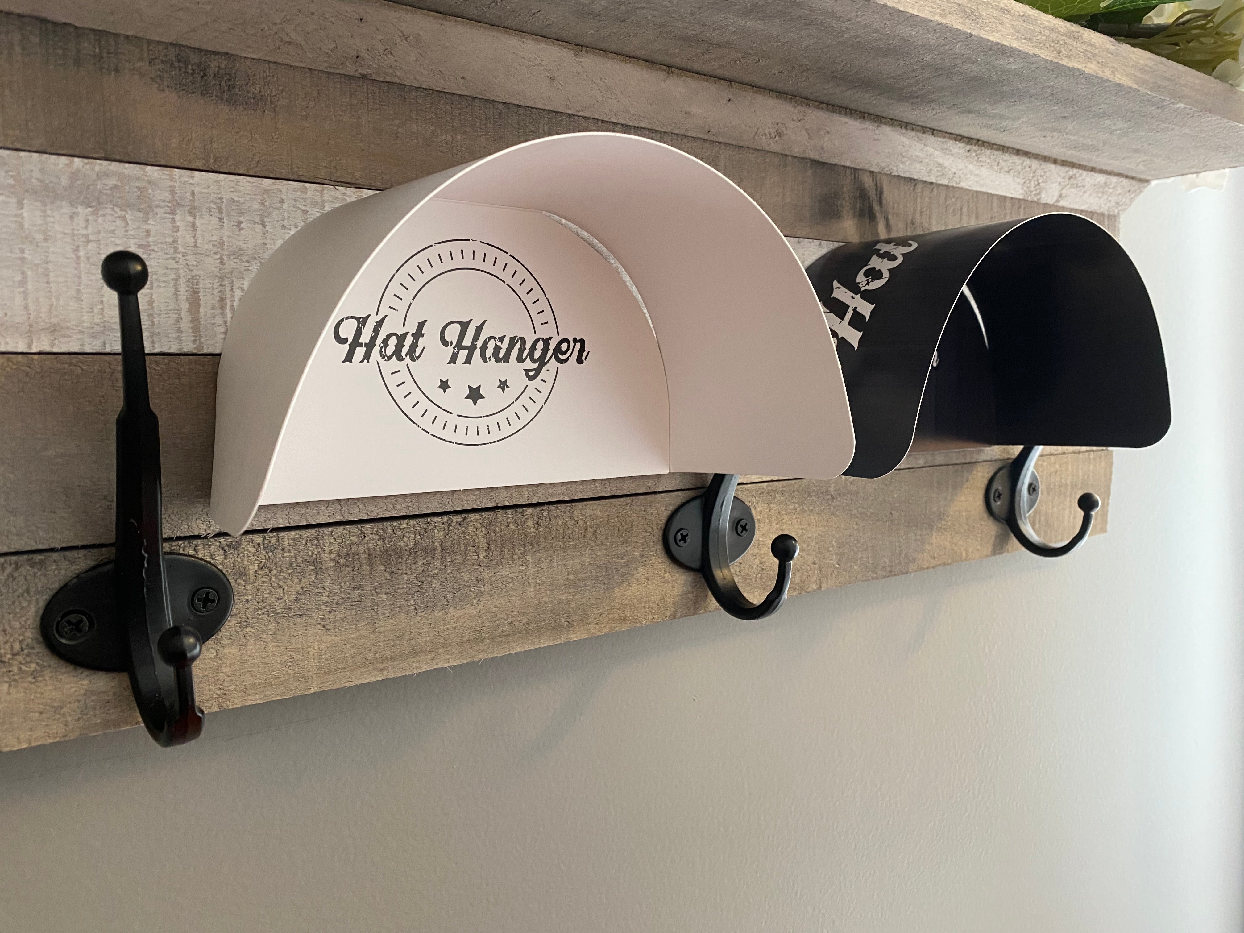 10 Pack Hat Hangers - Removable Tape Mounted - Rack Hook Cap Wall